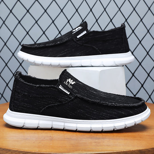 Damen Bequeme Slip-On Sneakers aus robustem Denim Material EB