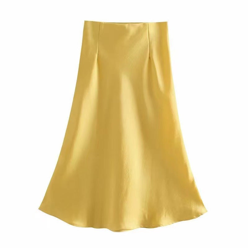 Damen Maxi-Rock aus fließendem Stoff mit elegantem Fall EB