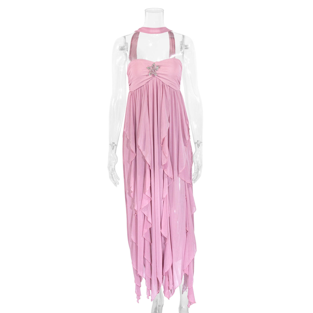 Damen Maxi-Kleid im Vintage-Stil EB
