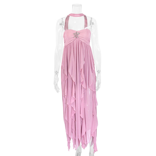 Damen Maxi-Kleid im Vintage-Stil EB