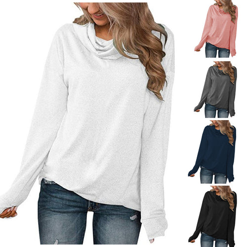 Damen Legerer Rollkragenpullover mit weichem Material EB