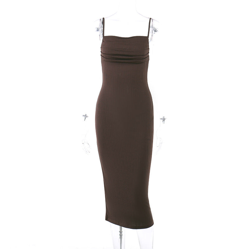 Damen Figurschmeichelndes Midi-Kleid mit dezentem Raffungseffekt EB