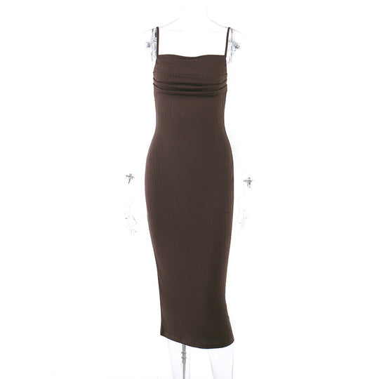 Damen Figurschmeichelndes Midi-Kleid mit dezentem Raffungseffekt EB