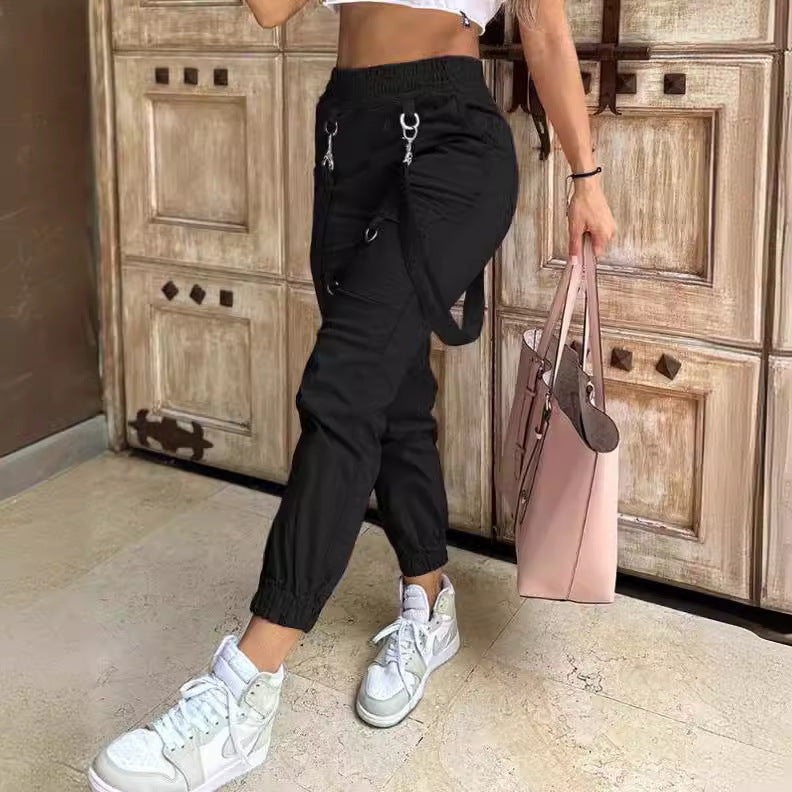 Damen Cargo-Hose mit praktischen Taschen und stylischem Gürtel EB