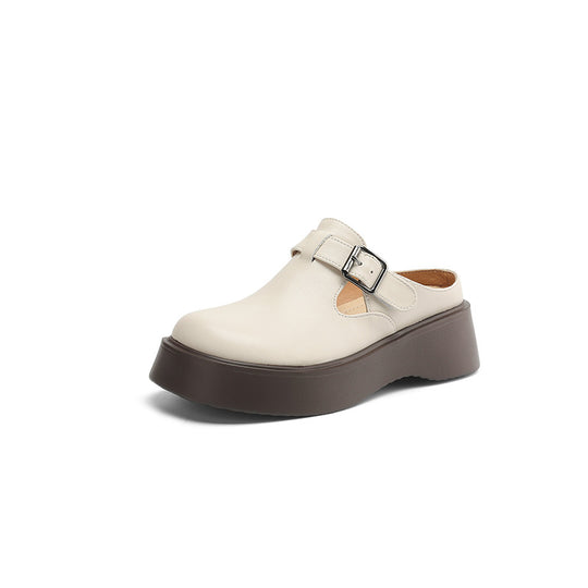 Damen Komfortable Clogs mit modischer Schnallenverzierung und rutschfester Sohle EB