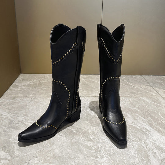 Damen Stiefeletten mit Nietenverzierung EB
