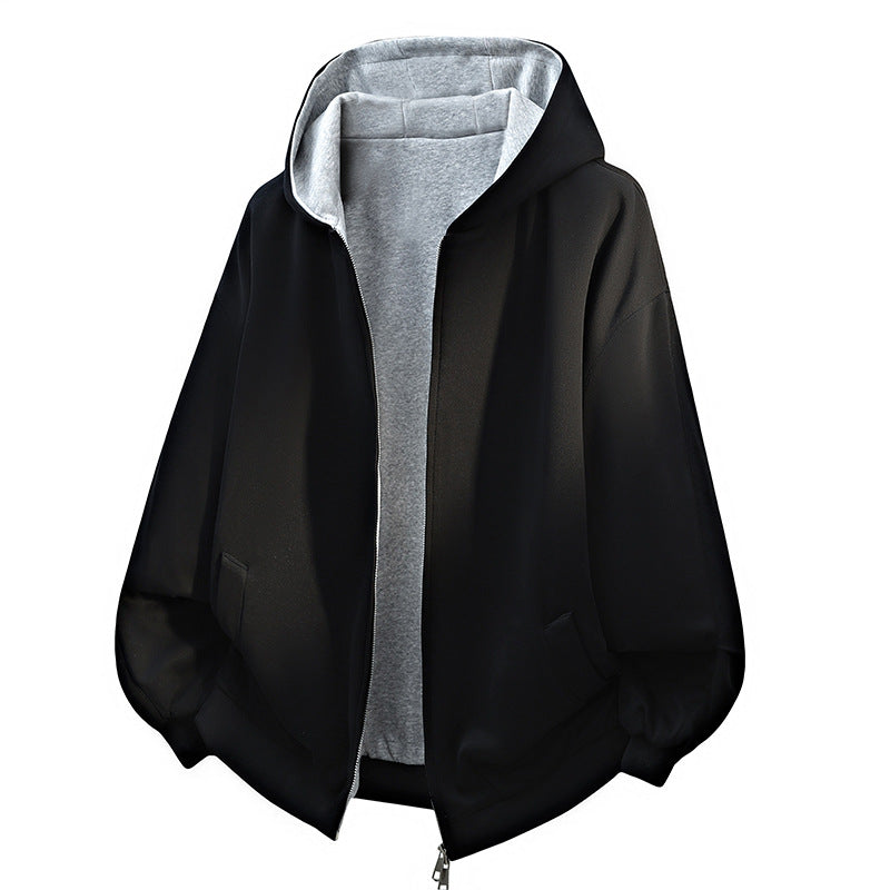 Damen Oversized Kapuzenjacke mit doppeltem Fleecefutter und seitlichen Taschen EB