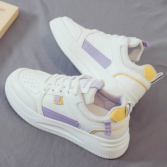 Damen Sportliche Sneaker mit modischem Design und dicker Laufsohle EB