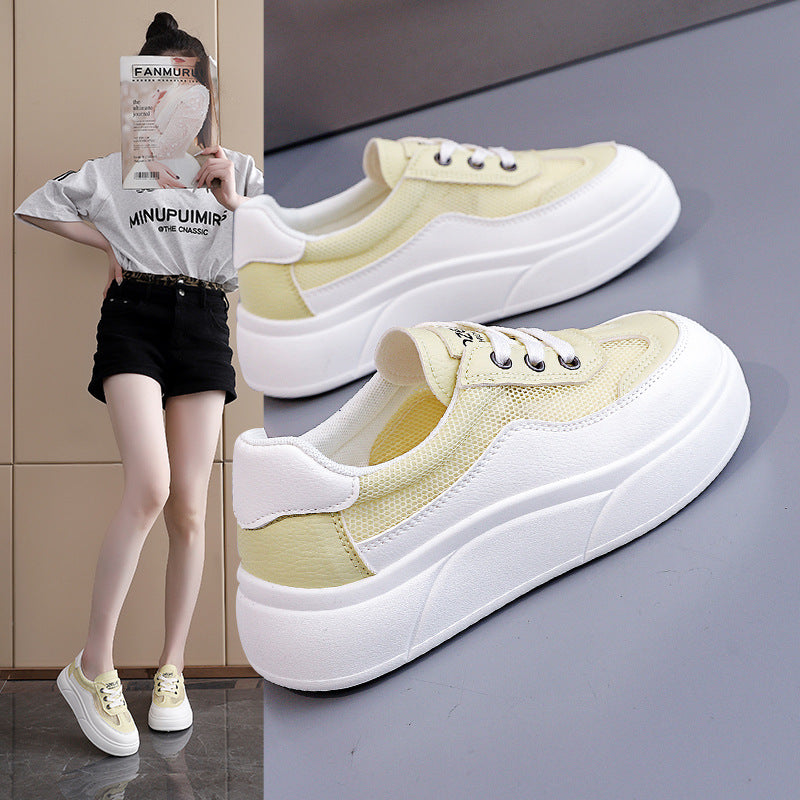 Damen Trendige Chunky Sneaker mit atmungsaktivem Netzmaterial und stabiler Sohle EB