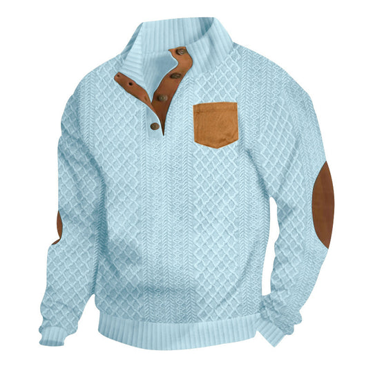 Herren Grobstrick Pullover mit modernen Details EB