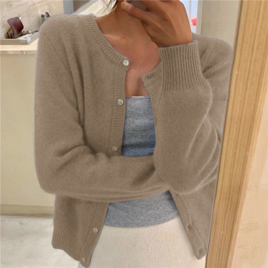 Damen kuschelige Strickjacke EB