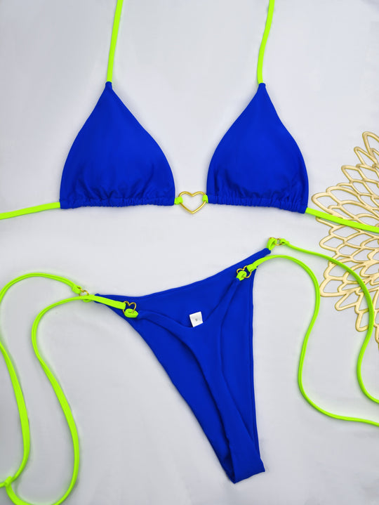 Damen Bikini-Set mit herzförmigem Detail und verstellbaren Trägern EB