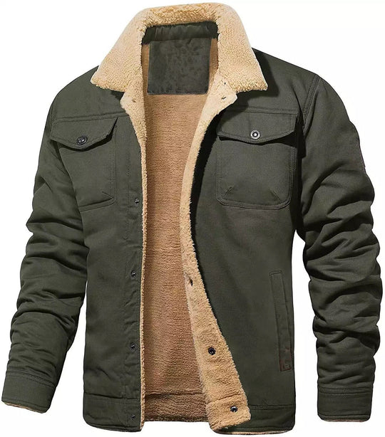 Herren Utility-Jacke mit wärmendem Innenfutter und stylischem Umlegekragen EB