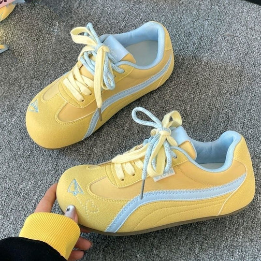 Damen Sportliche Sneaker mit atmungsaktiver Oberflächenstruktur und flexiblem Komfortdesign EB