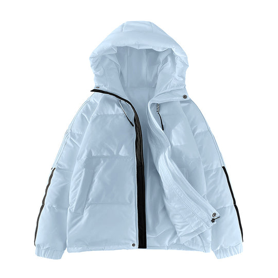 Damen urbane Pufferjacke mit Kapuze und elastischen Bündchen EB