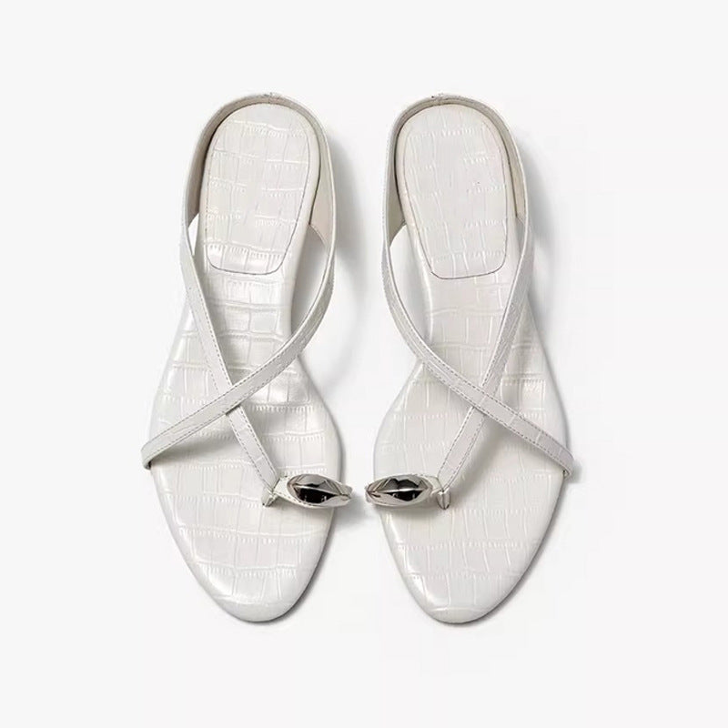 Damen Exklusive und modische Sandalen mit verziertem Riemen EB