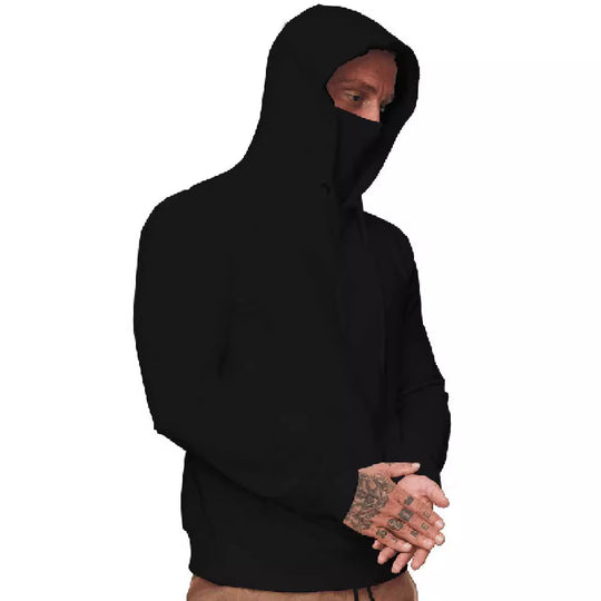 Herren Kapuzenpullover mit multifunktionalem Kragen EB