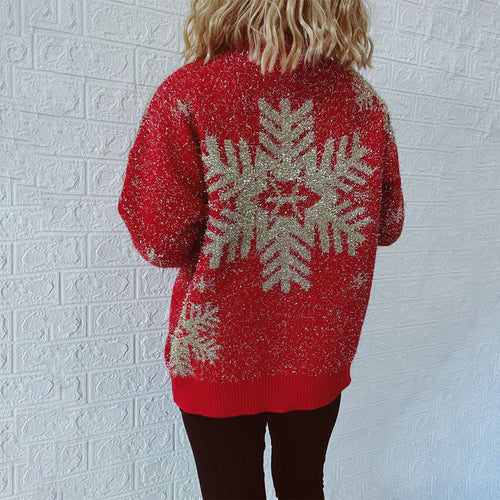 EB | Weihnachtlicher Strickpullover Mit Festlichem Motiv