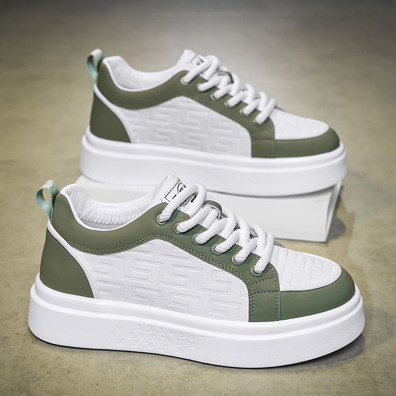 Damen Trendige Plattform Sneakers mit minimalistischer Oberflächenstruktur EB