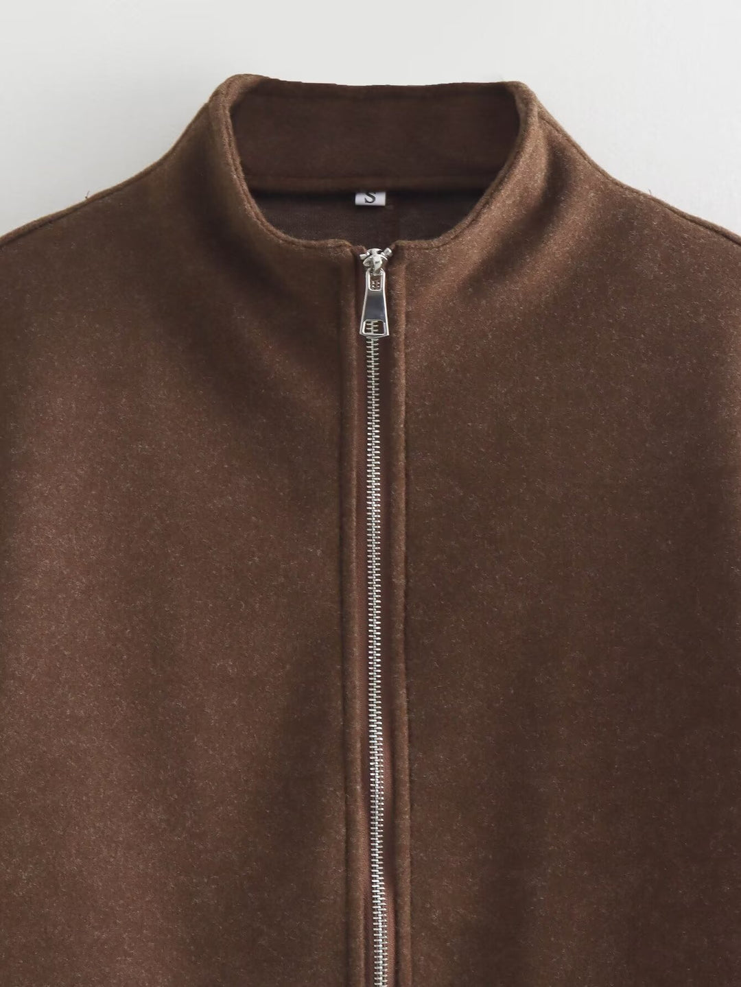 Damen zeitgenössische Übergangsjacke mit hochwertigem Stehkragen und durchgehendem Reißverschluss EB