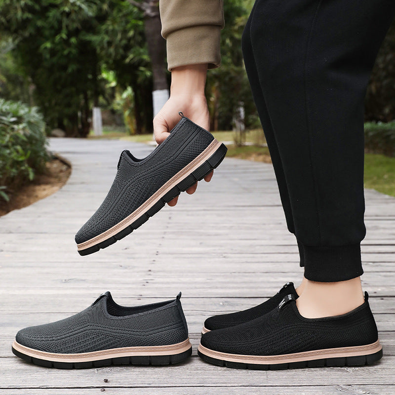 Damen Sportliche Slip-On Sneakers mit atmungsaktiver Strickstruktur EB