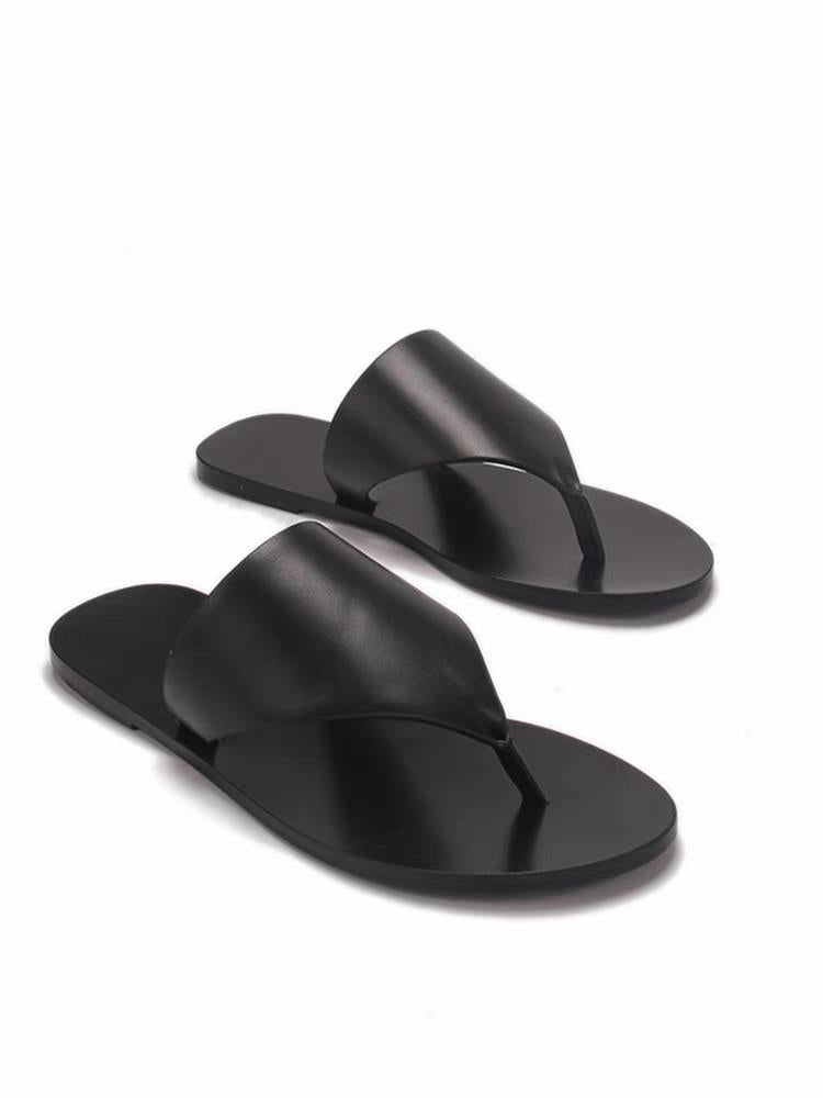 Damen elegante Zehentrenner-Sandalen aus hochwertigem Material EB