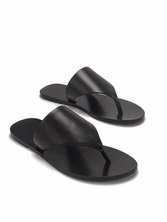 Damen elegante Zehentrenner-Sandalen aus hochwertigem Material EB