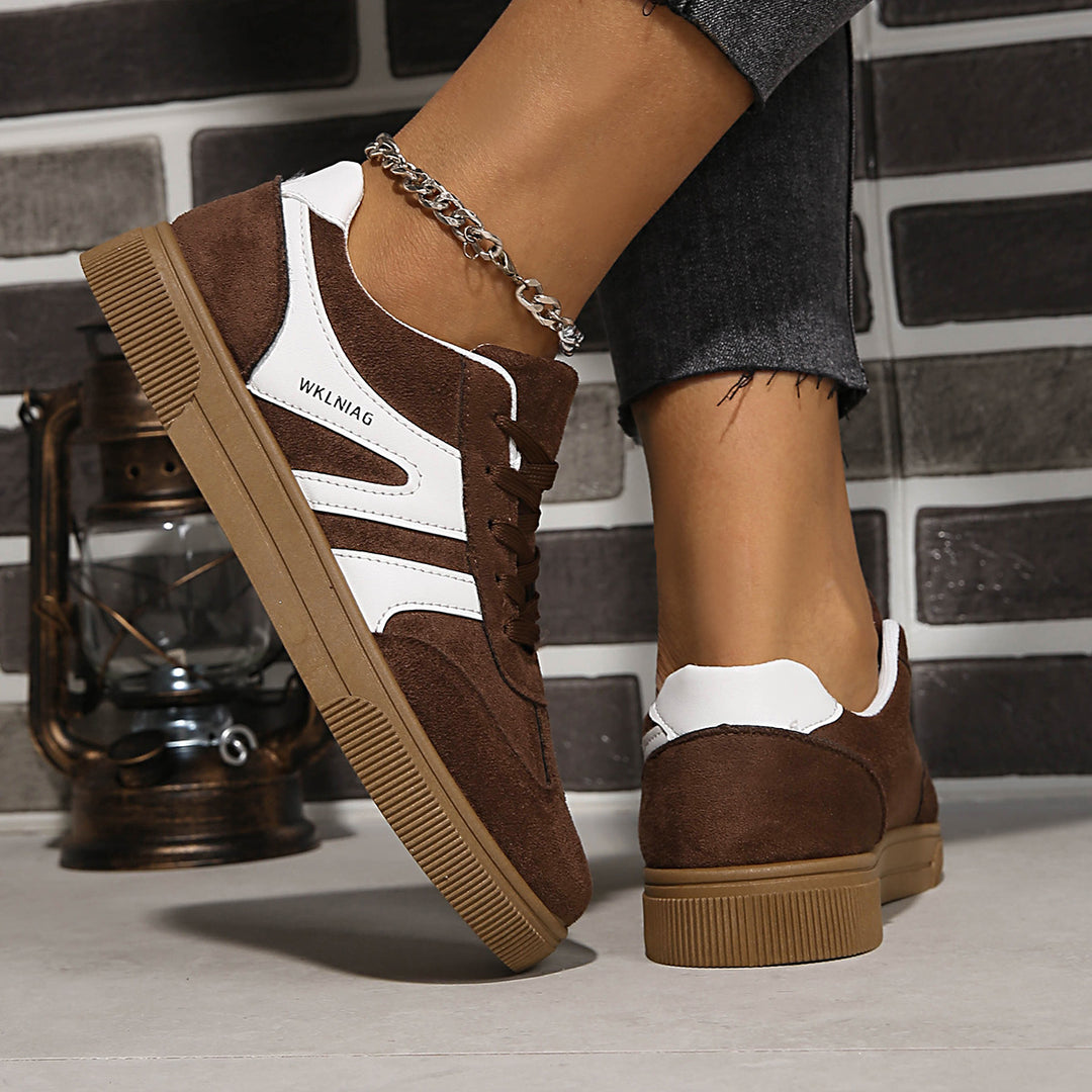 Damen Suede Sneakers im sportlich-modernen Design mit rutschfester Sohle EB