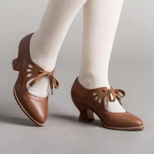 Damen elegante und komfortable Tanzschuhe mit nostalgischem Design und niedriger Absatzhöhe Heidi-Mode