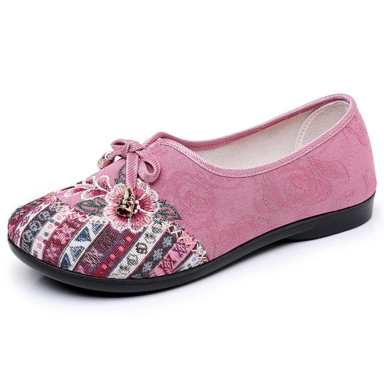 Damen Elegante und bequeme Slipper mit floralem Stickdesign EB