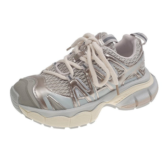 Damen komfortable Sport-Sneaker mit atmungsaktivem Mesh-Obermaterial und stabiler Sohle EB