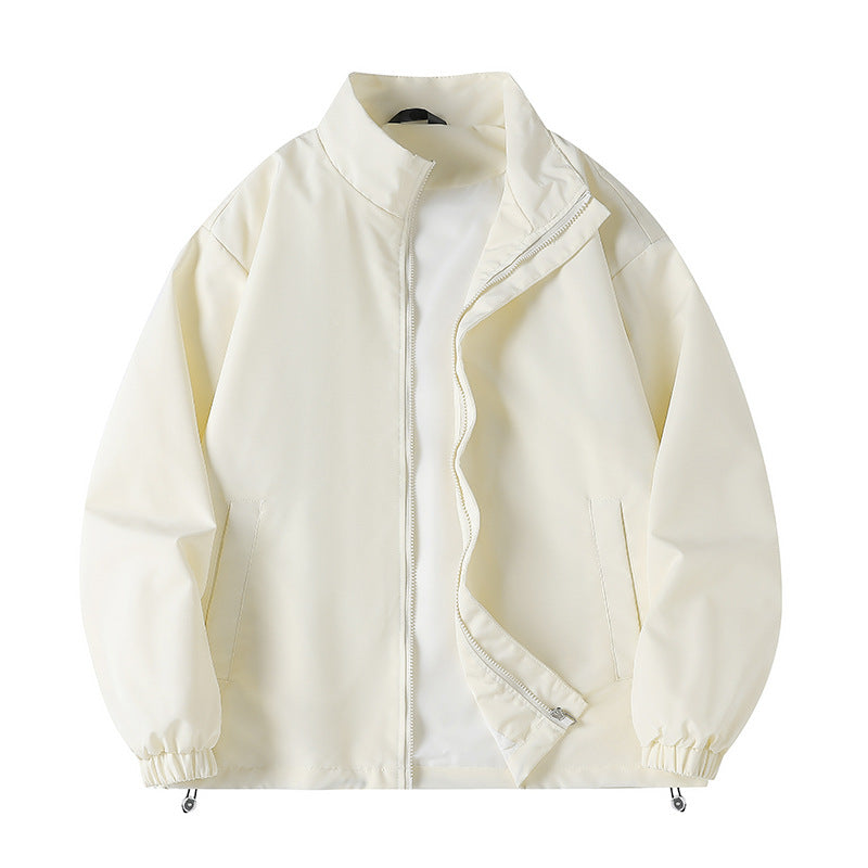 Herren lässige Windjacke mit hochabschließendem Kragen und praktischen Taschen EB