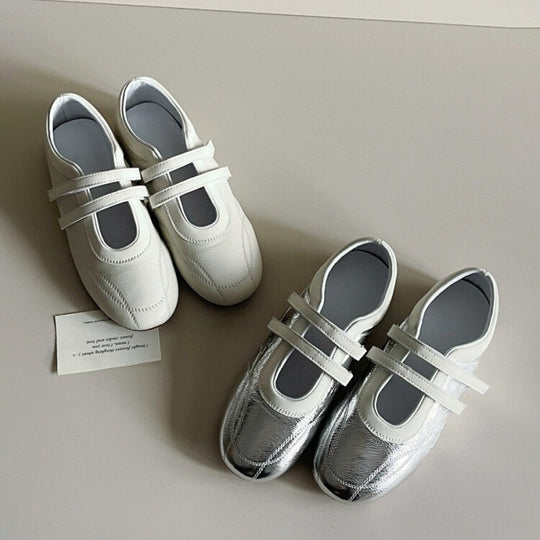 Damen Komfortable Ballerinas mit verstellbarem Riemendesign und atmungsaktiver Sohle EB
