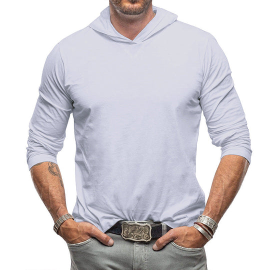 EB | Kapuzenpullover Slim Fit Langarm Leichter Baumwollstrick Minimalistischer Stil