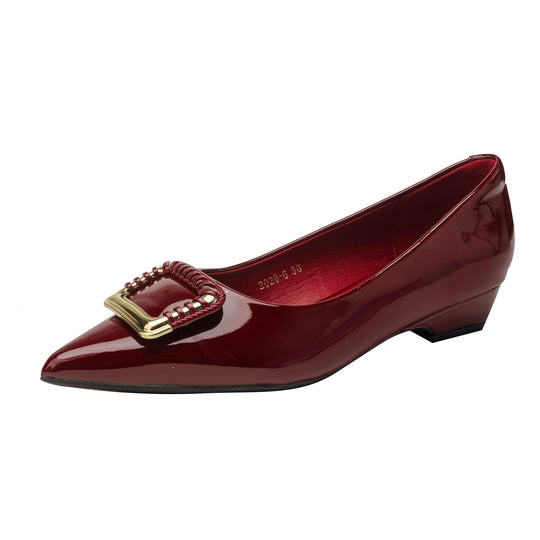 Damen elegante spitze Pumps mit dekorativem Schmuck EB