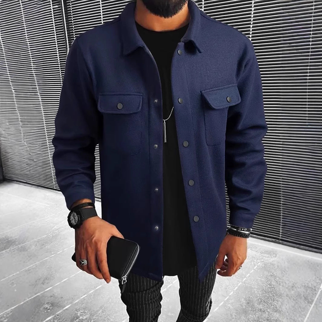 Herren Hemdjacke aus hochwertigem Wollmix EB