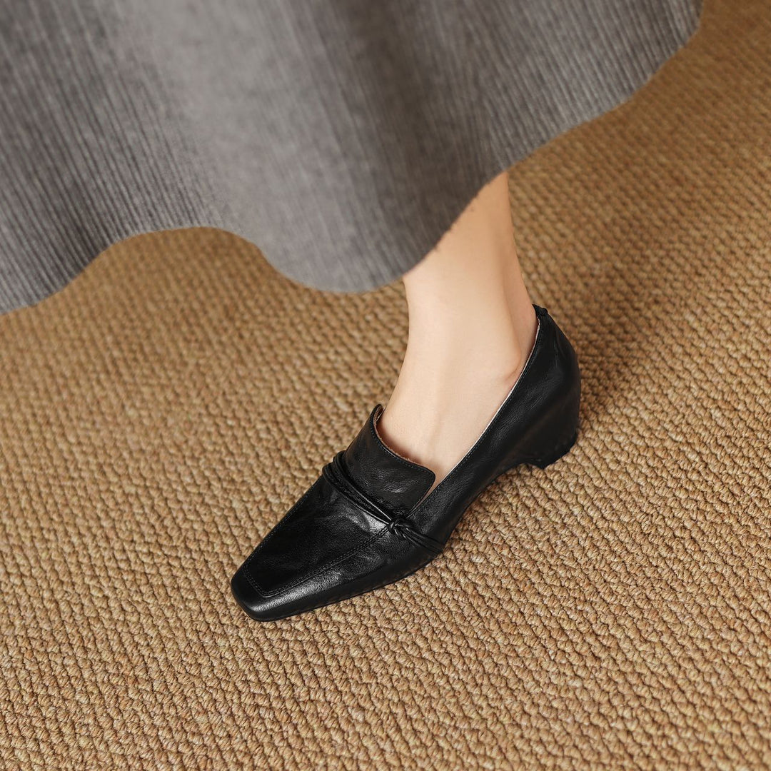 Damen elegante Mokassins mit modischem Riemen EB