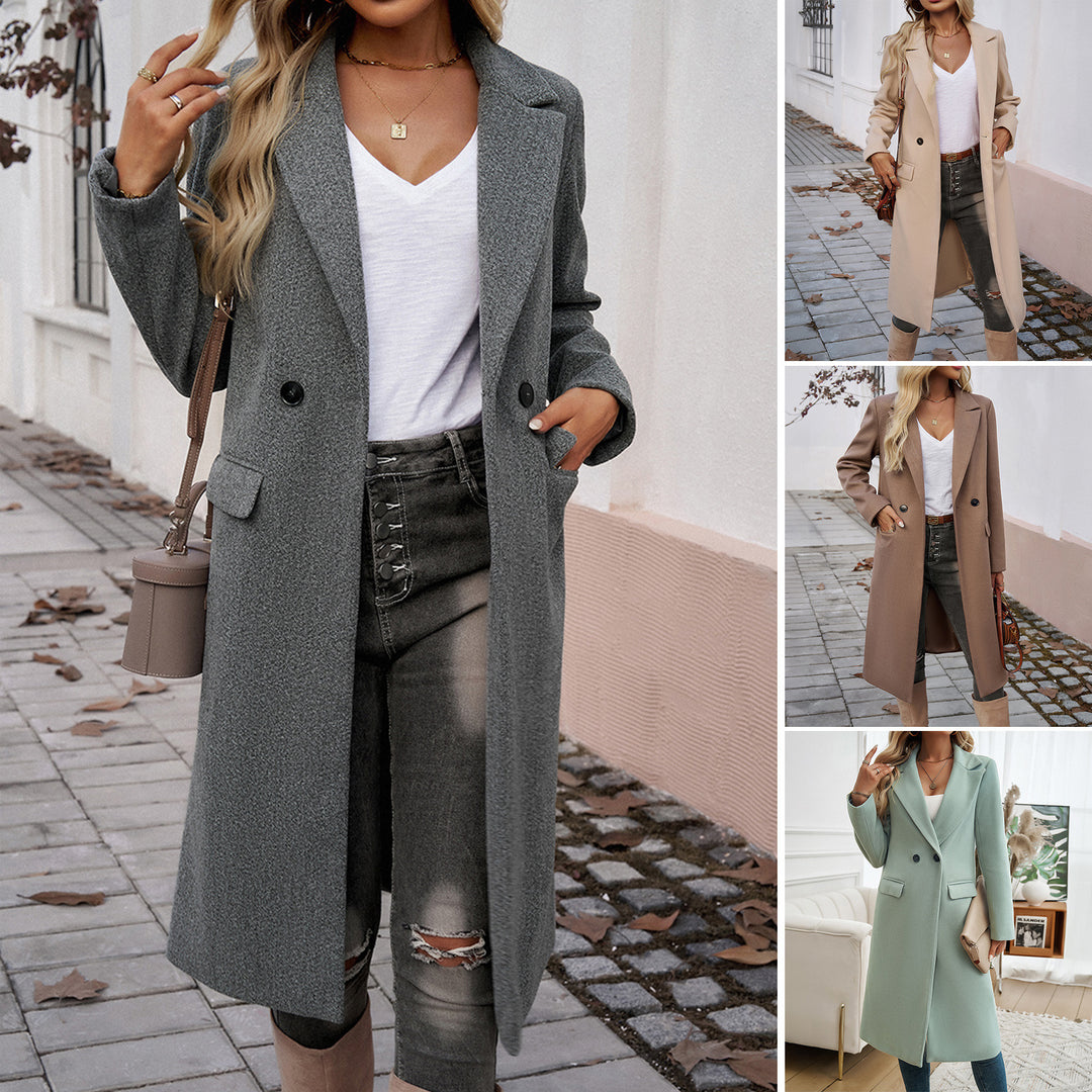 Damen Elegante und zeitlose Übergröße Mantel EB