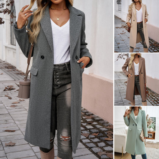 Damen Elegante und zeitlose Übergröße Mantel EB