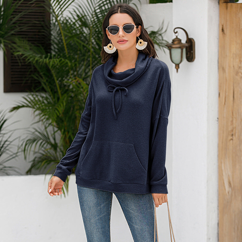 Damen Kapuzenpullover mit asymmetrischem Schnitt und praktischen Taschen EB