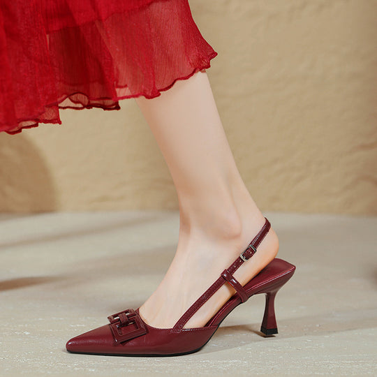 Damen Slingback-Pumps mit eleganter Schnallenapplikation EB