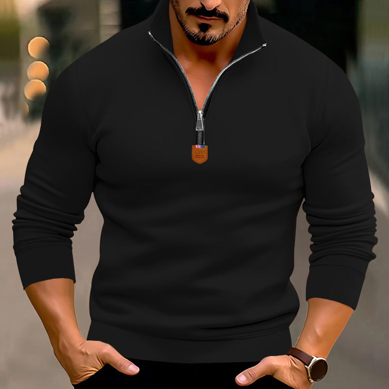 Herren Pullover mit kurzem Reißverschluss EB