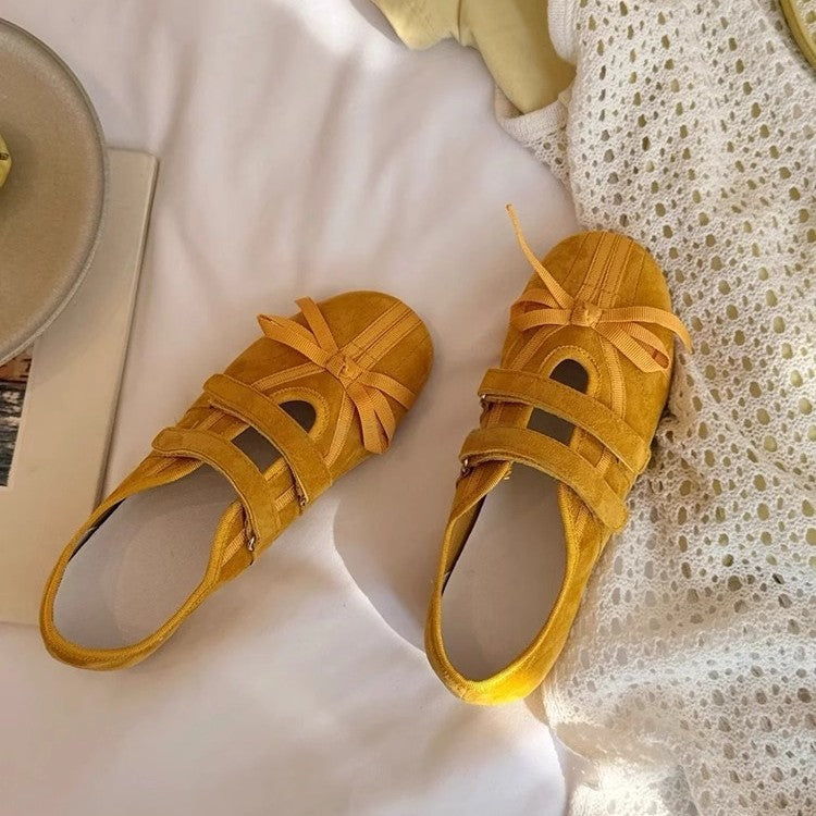 Damen bequeme und elegante Hausschläppchen mit dekorativen Schleifen EB