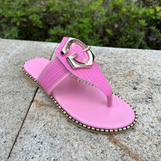 Damen modische Riemen-Sandalen mit zeitgemäßem Schmuckdetail und rutschfester Sohle EB