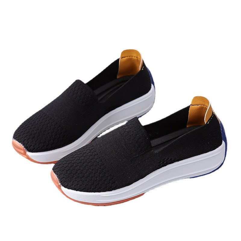 Damen Sportliche Slip-On Sneakers mit atmungsaktiver Netzstruktur EB