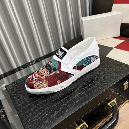 Damen Slip-On Sneakers mit kreativem Motiv und ergonomischem Komfort EB