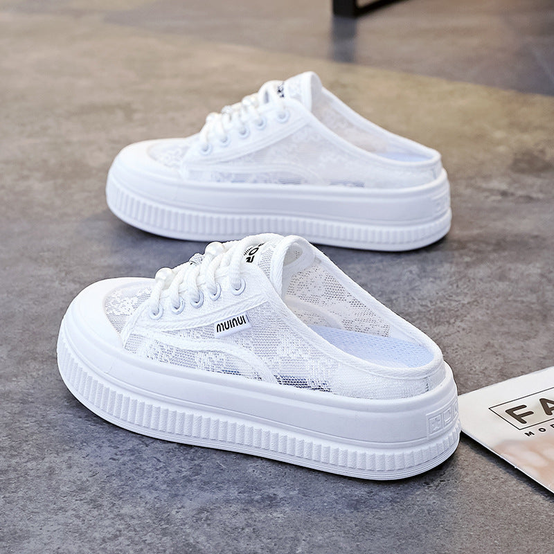 Damen Modische Plateau-Sneaker mit reflektierenden Details EB