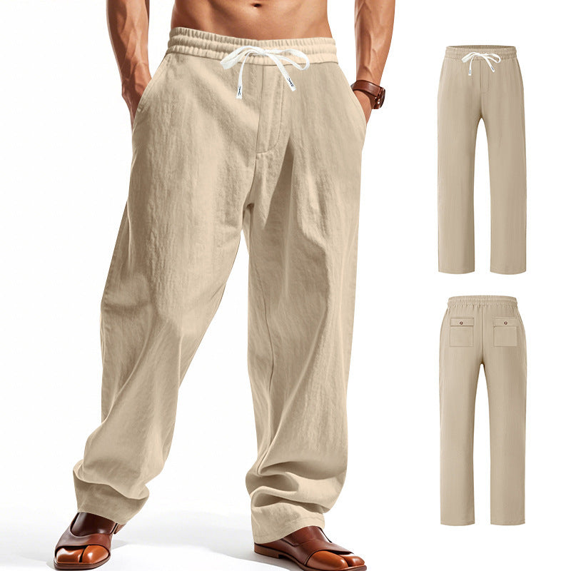 Herren Bequeme Strandhose mit elastischem Bund und praktischen Taschen EB