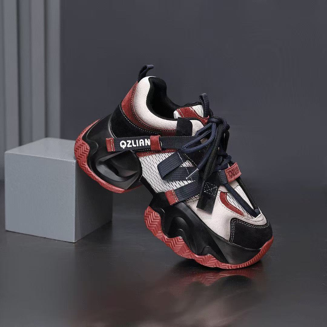 Damen Sportliche Chunky Sneakers mit atmungsaktivem Obermaterial und dämpfender Sohle EB