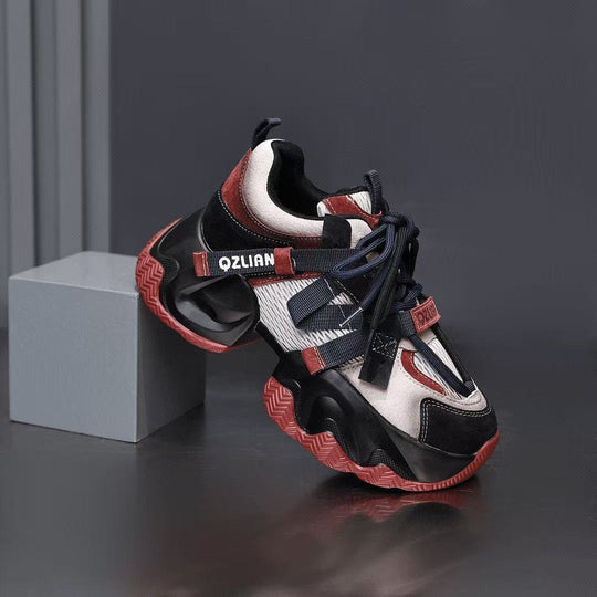 Damen Sportliche Chunky Sneakers mit atmungsaktivem Obermaterial und dämpfender Sohle EB
